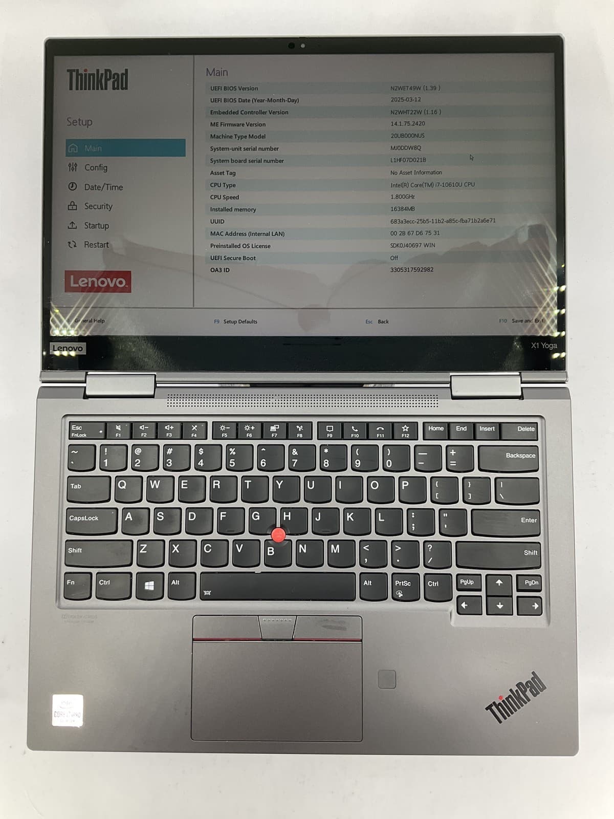 Laptop Lenovo — convertible en tablet, pantalla táctil con stylus — 16GB RAM, 512GB SSD reacondicionada